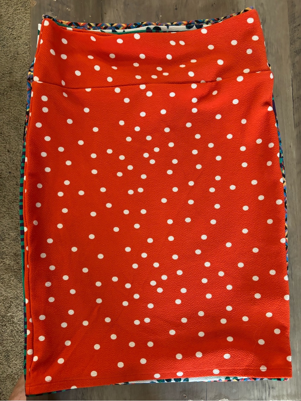 LuLaRoe Red Polka Dot Pencil Skirt